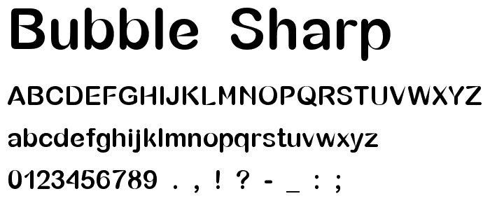 bubble sharp font